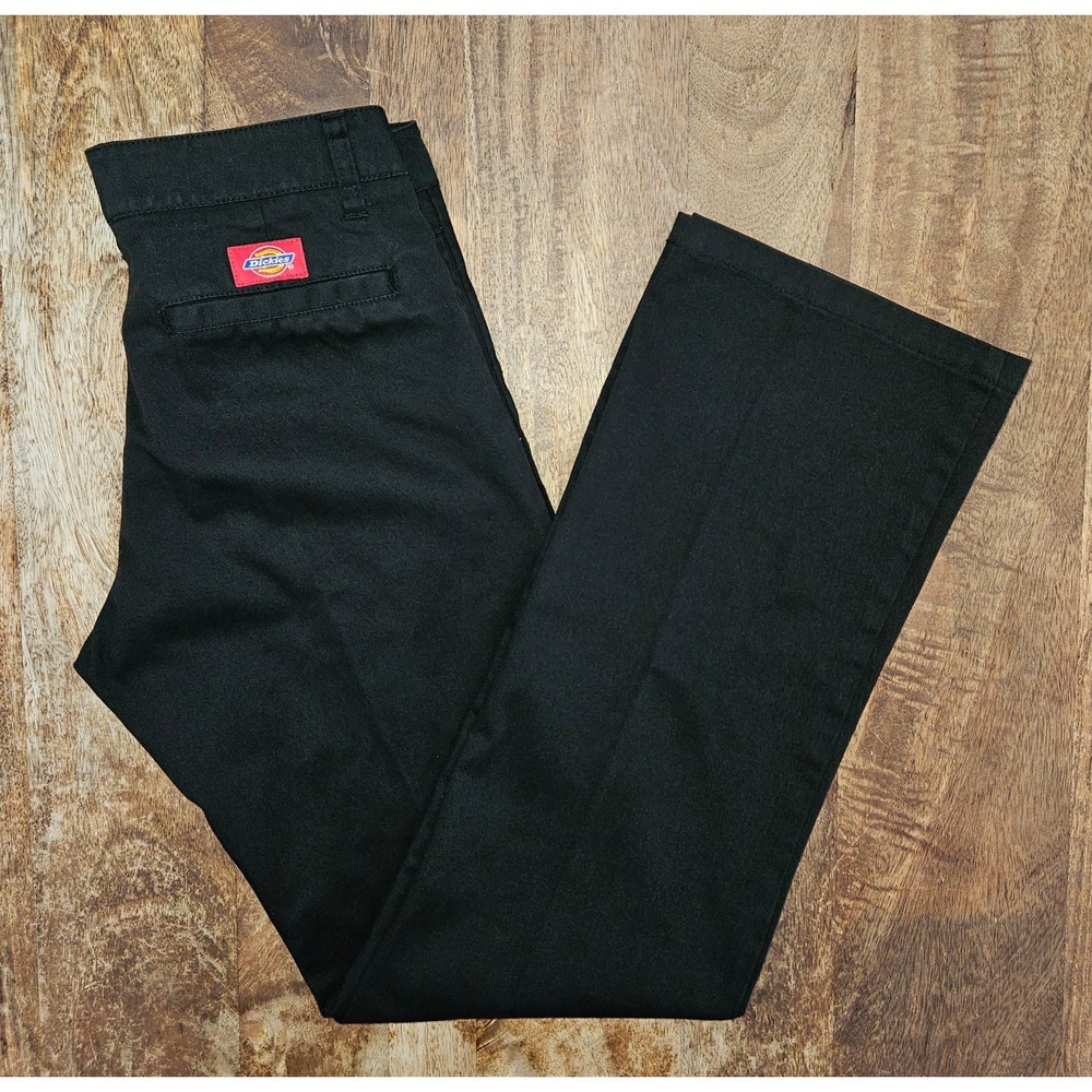 Dickies Girls Straight Leg Pants 7 Black Streetwear Classic Utility